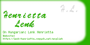 henrietta lenk business card